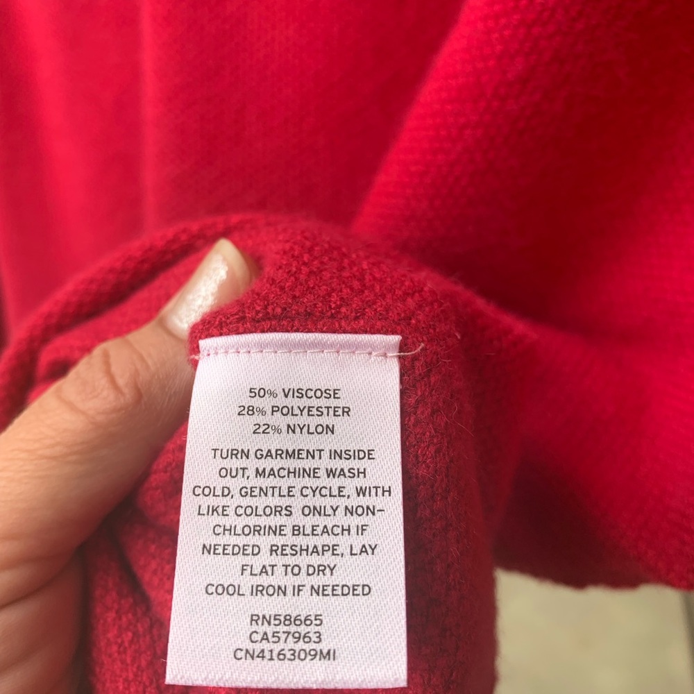 Caslon Fuchsia Raspberry Long Sleeves Sweater Siz… - image 5